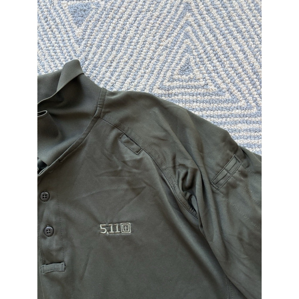 5.11 Tactical Polyester Polo -‎ Green - Large - Picture 3 of 5